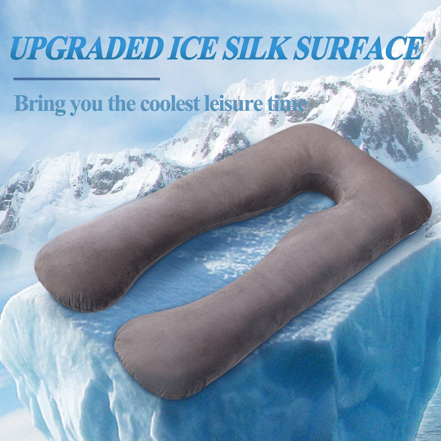 U Shape Pregnancy Pillow Ice Silk Maternity Support