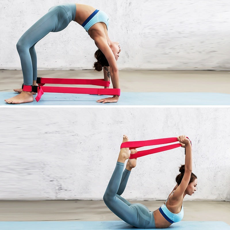 Elastic Yoga Stretch Strap for Flexibility Training